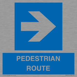PEDESTRIAN ROUTE - right arrow